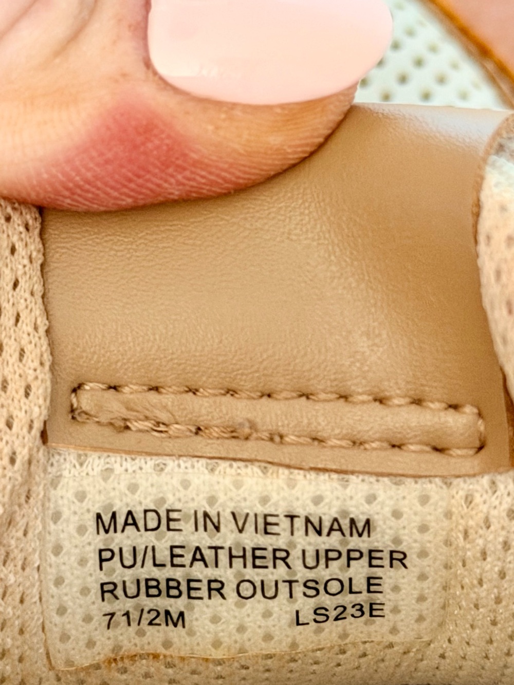 Michael Kors Women's Cream and Tan Leather Perforated Lace-Up Sneakers - Picture 5 of 7